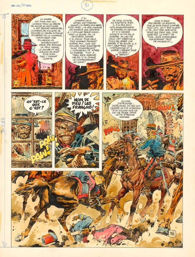 Colored original page, Mac Coy, Un Nommé Mac Coy (T.2), Antonio Hernandez Palacios