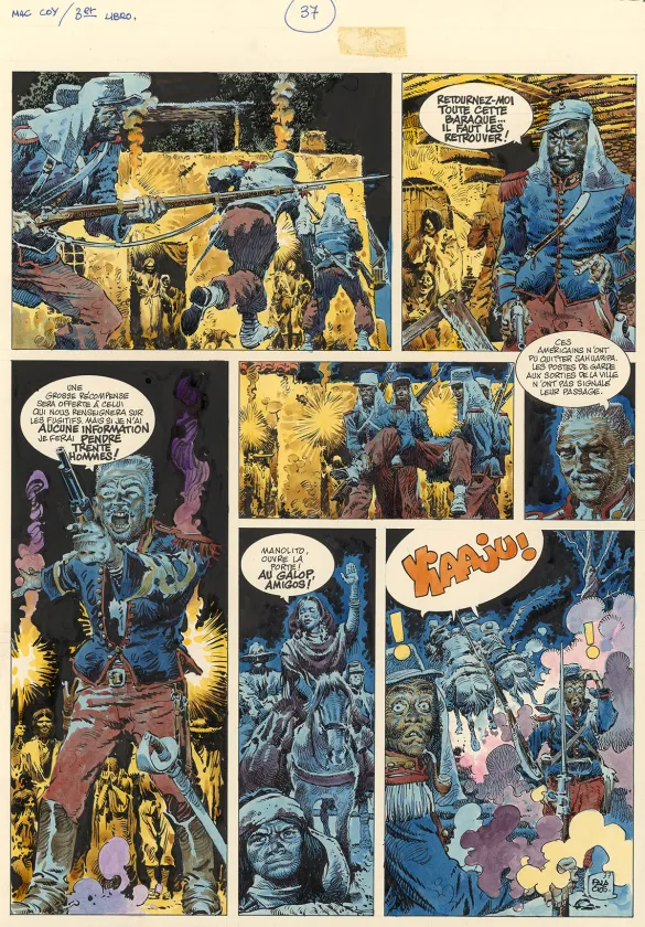 Planche couleur, Mac Coy, Pièges pour Mac Coy (T.3), Antonio Hernandez Palacios