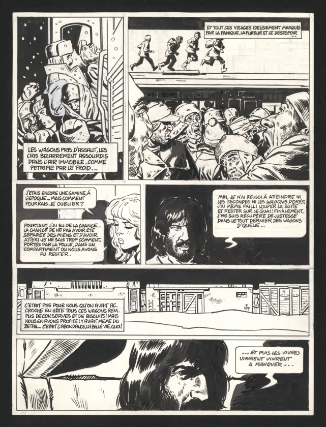 Planche noir et blanc, Le Transperceneige - Snowpiercer, Le Transperceneige - Snowpiercer (T.1), Jean-Marc Rochette