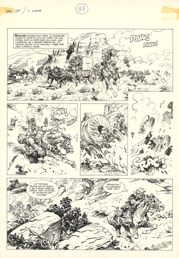 Planche noir et blanc, Mac Coy, Wanted Mac Coy (T.5), Antonio Hernandez Palacios