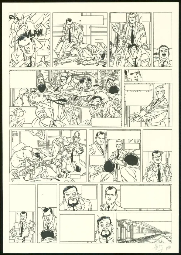 Planche noir et blanc, Kaplan & Masson, Il faut sauver Hitler (T.2), Jean-Christophe Thibert
