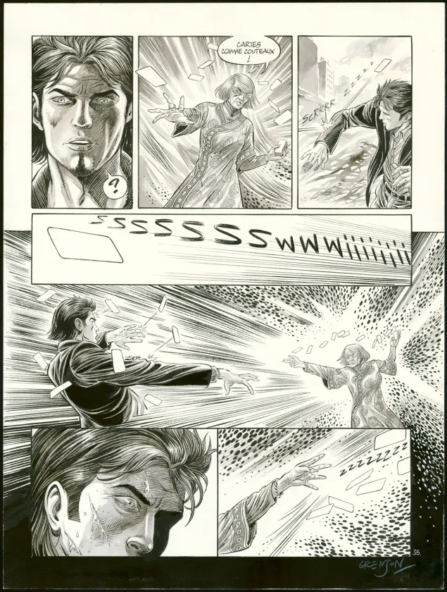 Colored original page, Niklos Koda, No Song (T.13), Olivier Grenson