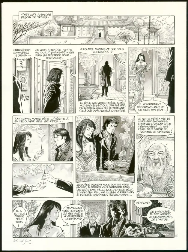 Colored original page, Niklos Koda, No Song (T.13), Olivier Grenson
