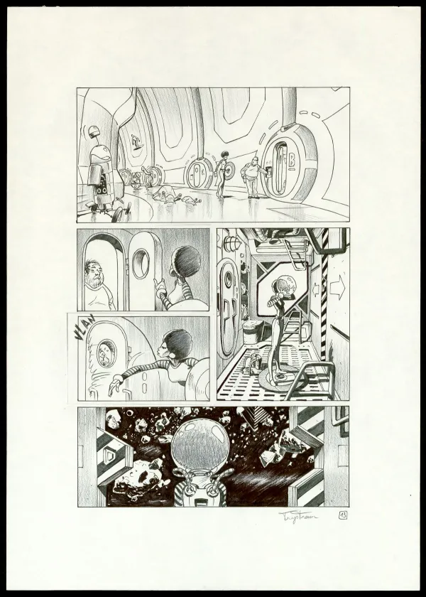 Planche noir et blanc, Infinity 8, Guérilla symbolique (T.4), Martin Trystram