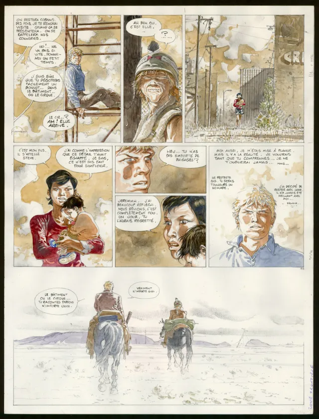 Planche couleur, Jeremiah, Zone Frontière (T.19),  Hermann