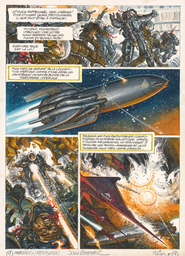 Planche couleur, La Caste des Méta-Barons, Hors-série – La Maison des ancêtres, Juan Gimenez