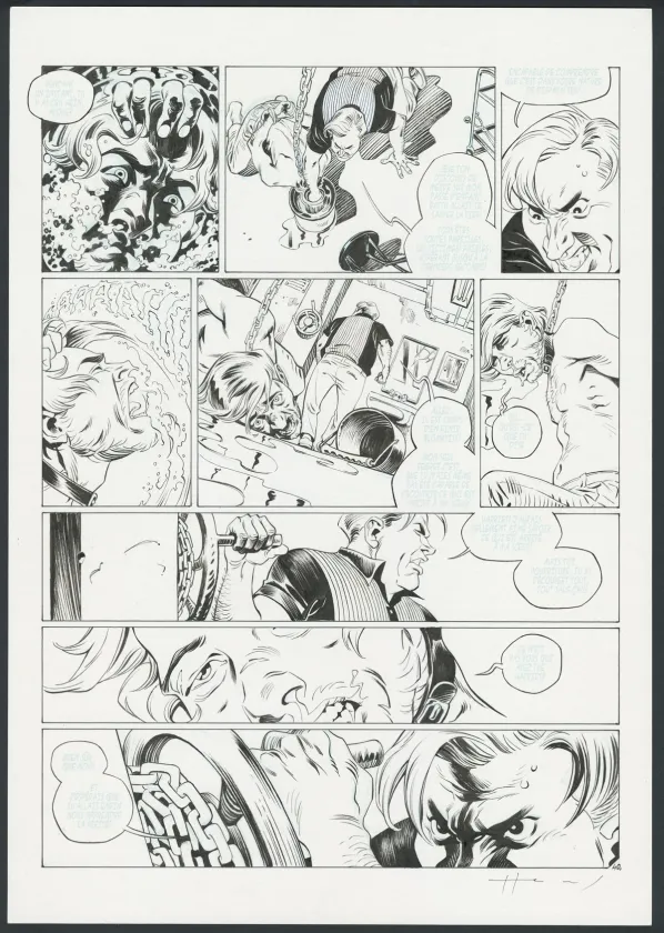 Black and white original page, Millenium, Josep Homs