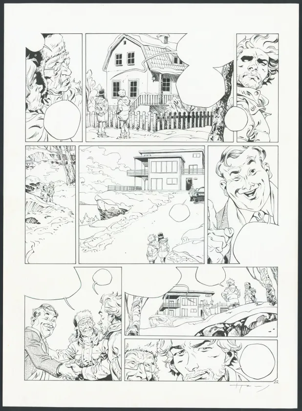 Black and white original page, Millenium, Josep Homs