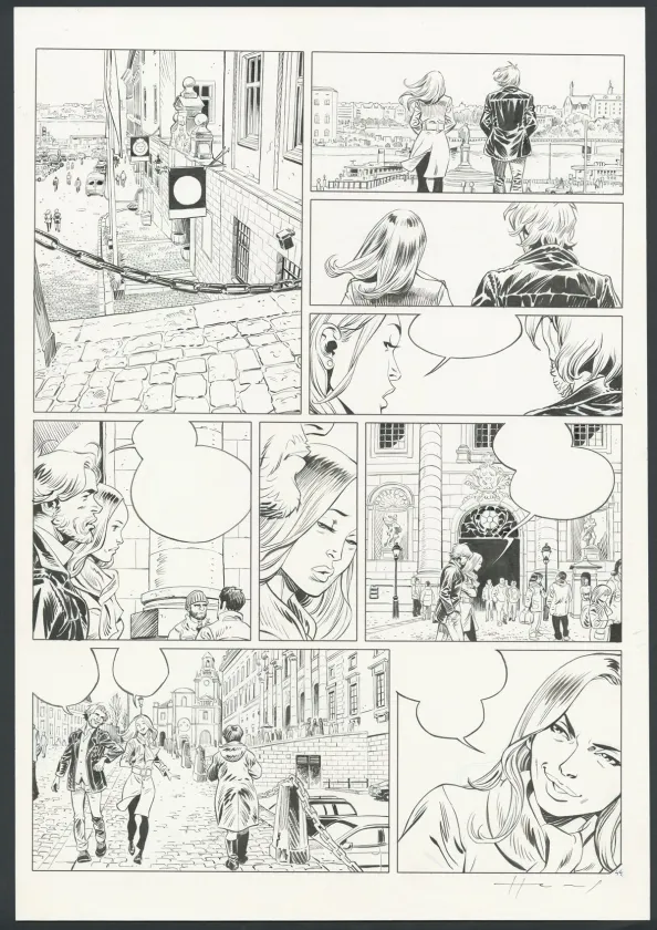 Black and white original page, Millenium, Josep Homs