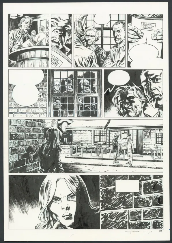 Black and white original page, Millenium, Josep Homs