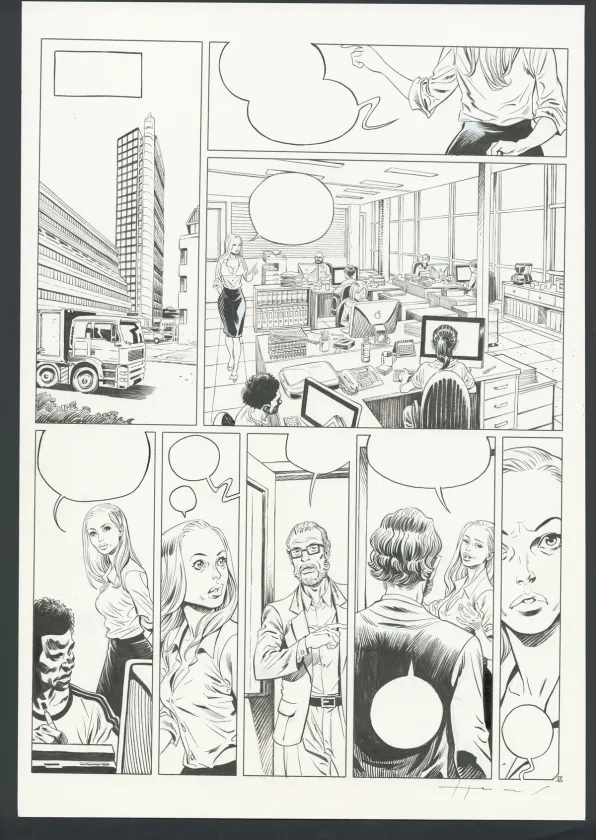 Black and white original page, Millenium, Josep Homs