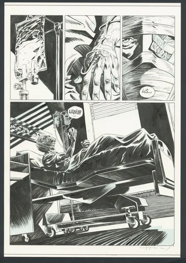 Black and white original page, Millenium, Josep Homs