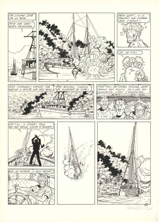 Planche noir et blanc, Adler, Black Bounty (T.5), René Sterne