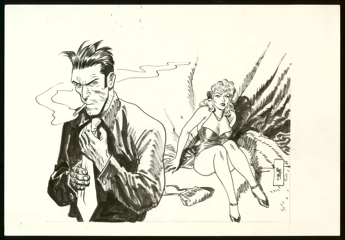 Illustration noir et blanc, Jordi Bernet