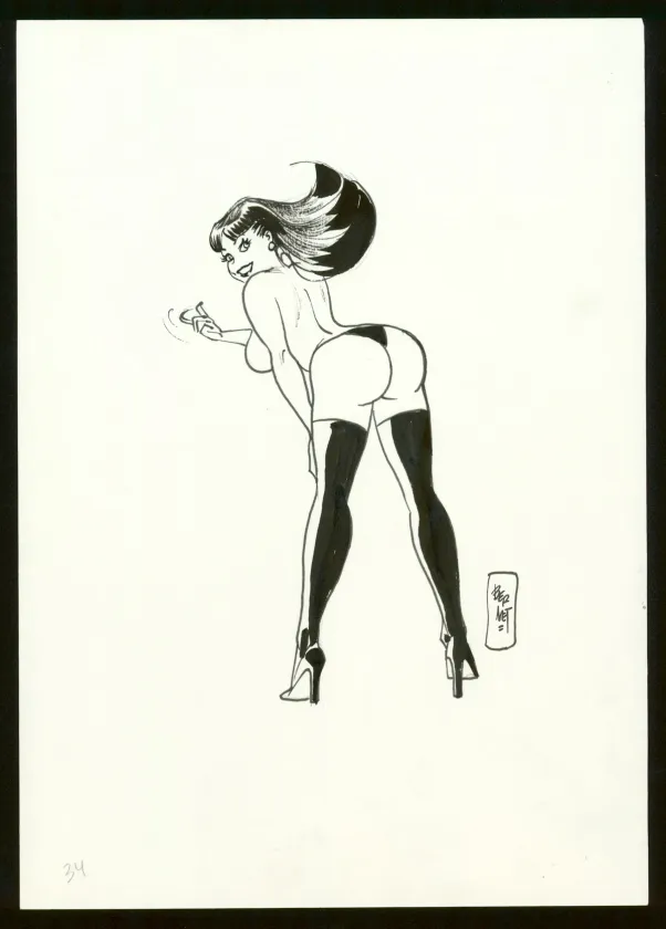 Black and white illustration, Jordi Bernet