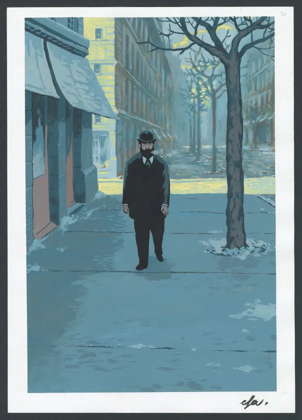 Colored original page, Monet, nomade de la lumière ,  Efa