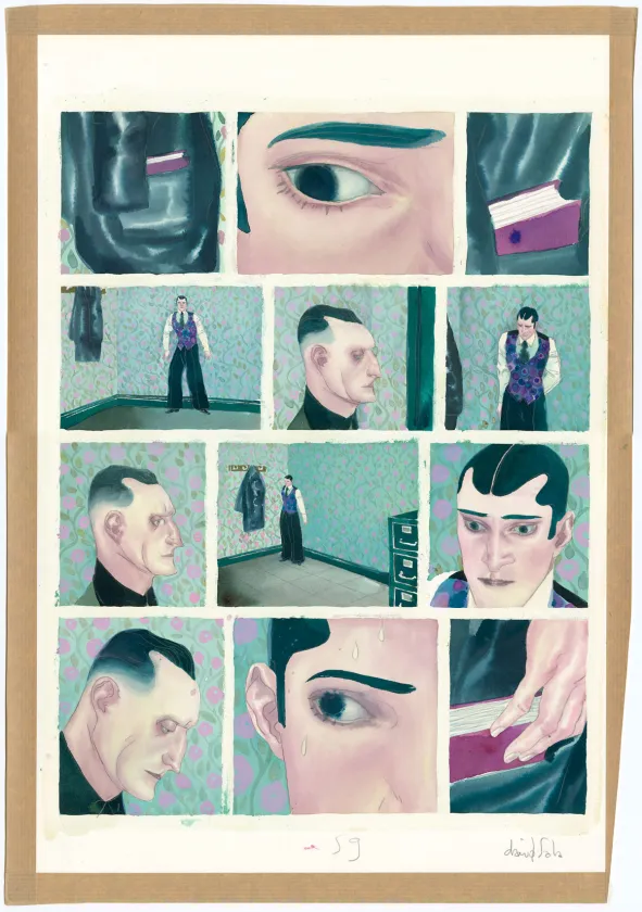 Colored original page, Le Joueur d'échecs, David Sala
