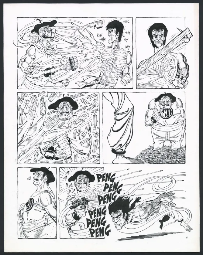 Black and white original page, Rhâ-Gnagna, Tome Deux (T.2), Marcel Gotlib