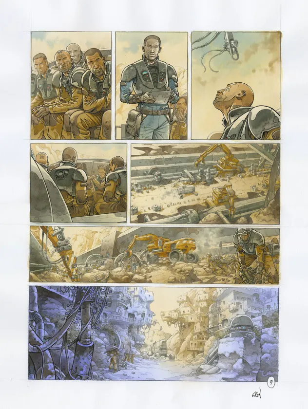 Colored original page, On Mars, Un Monde nouveau (T.1),  Grun