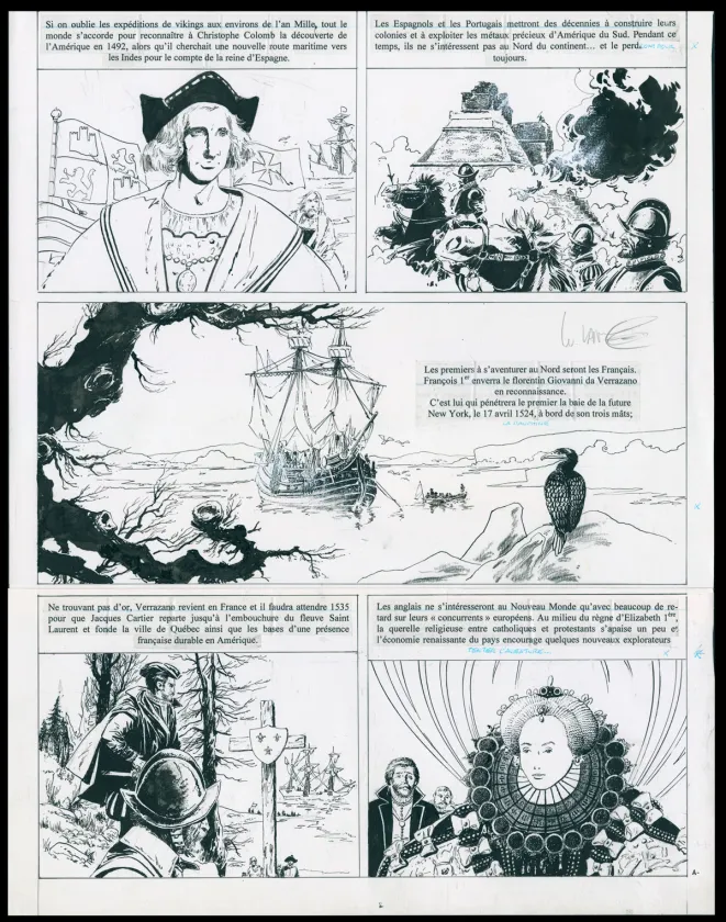 Planche noir et blanc, XIII, Le Jour du Mayflower (T.20), William Vance