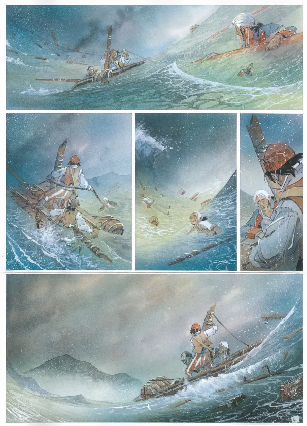 Colored original page, Vanikoro, Patrick Prugne