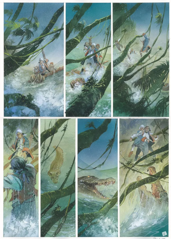 Colored original page, Vanikoro, Patrick Prugne