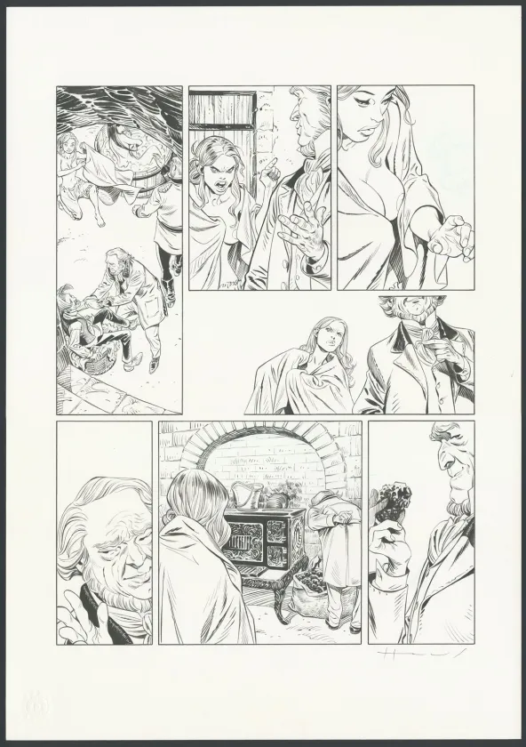 Planche noir et blanc, Shi, Au Commencement était la colère (T.1), Josep Homs