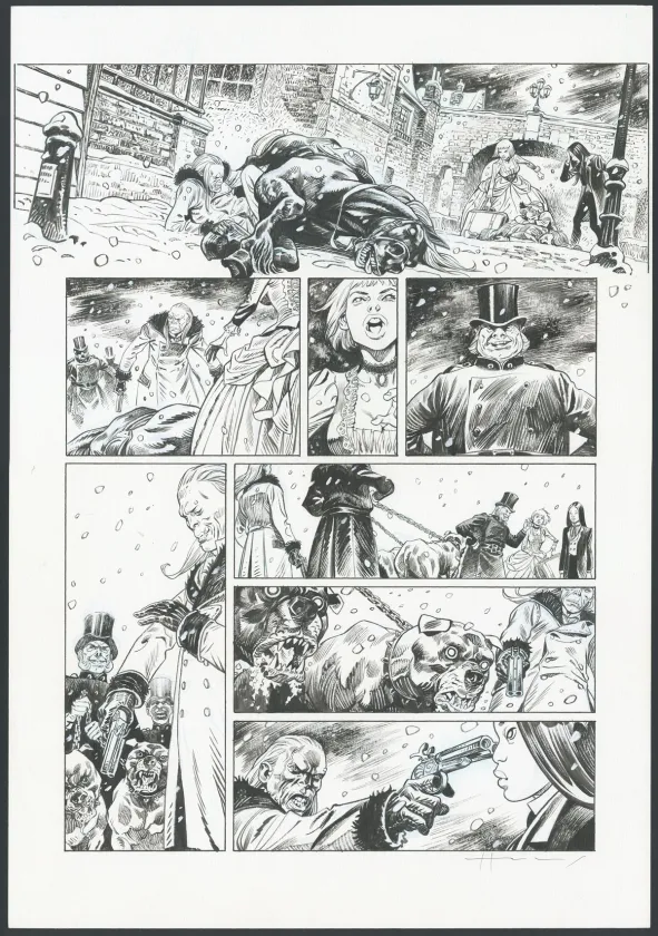 Black and white original page, Shi, Le Roi démon (T.2), Josep Homs
