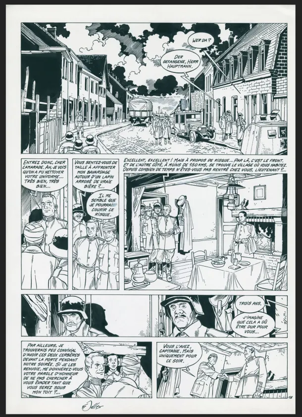 Planche noir et blanc, Les Maîtres de l'orge, Adrien, 1917 (T.3), Francis Vallès