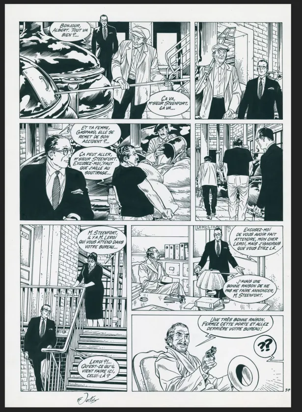 Planche noir et blanc, Les Maîtres de l'orge, Noël, 1932 (T.4), Francis Vallès