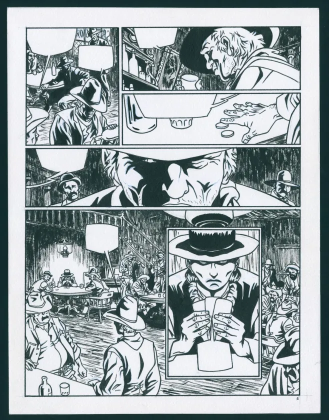 Black and white original page, Loup de Pluie, Loup de pluie  (T.1), Ruben Pellejero