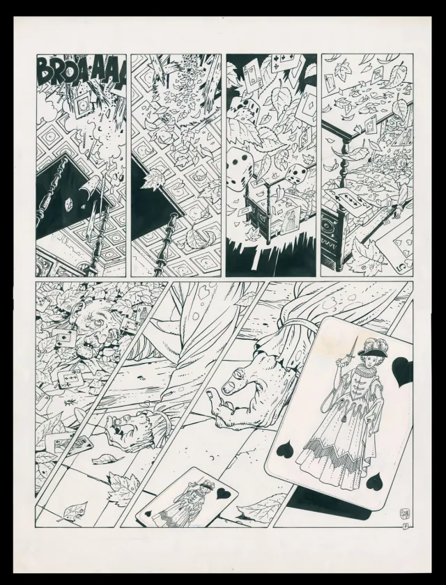 Planche noir et blanc, Giacomo C., La Dame au cœur de suie (T.3),  Griffo
