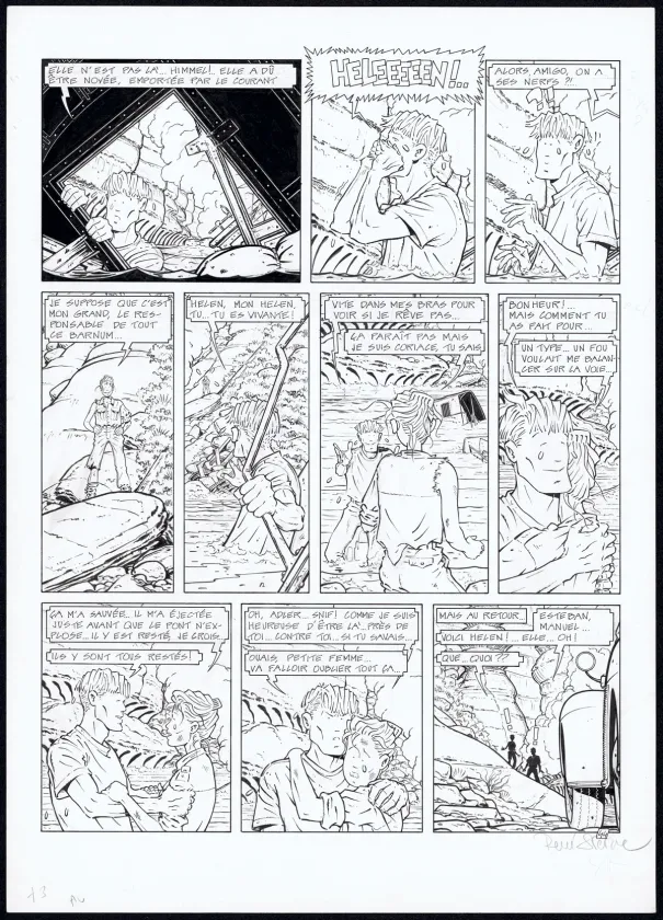 Planche noir et blanc, Adler, Muerte Transit (T.3), René Sterne