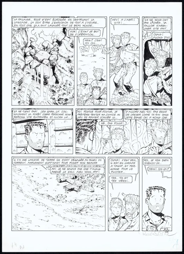 Planche noir et blanc, Adler, Dernière mission (T.4), René Sterne