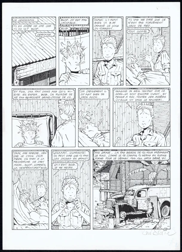 Planche noir et blanc, Adler, Dernière mission (T.4), René Sterne