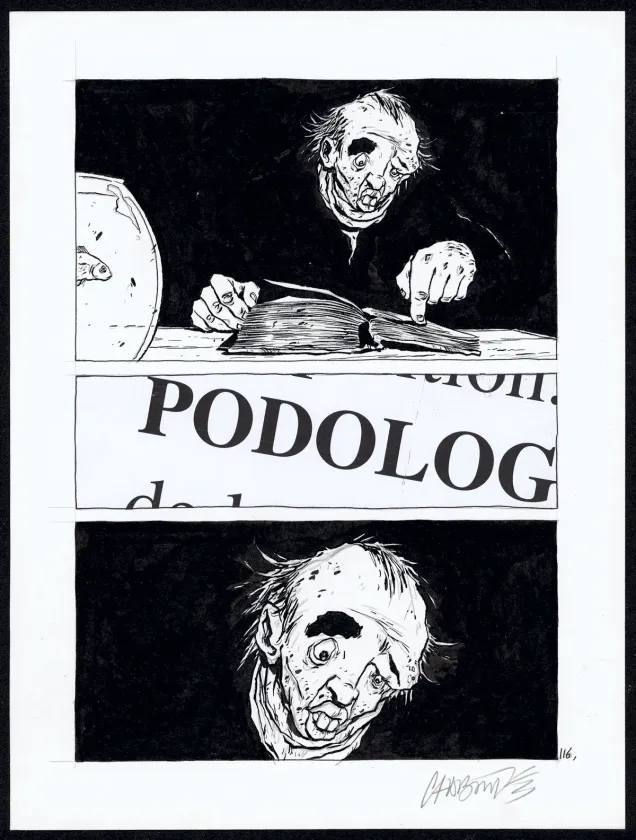 Planche noir et blanc, Tout seul, Christophe Chabouté