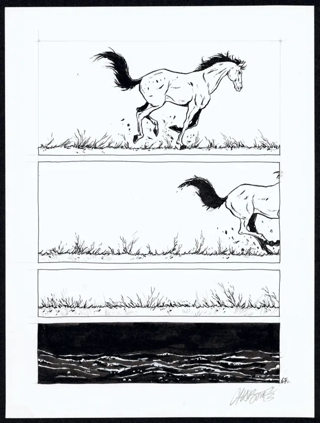 Planche noir et blanc, Tout seul, Christophe Chabouté