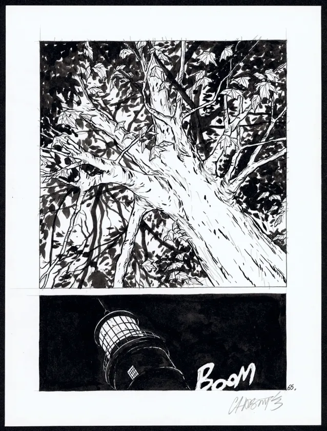 Planche noir et blanc, Tout seul, Christophe Chabouté
