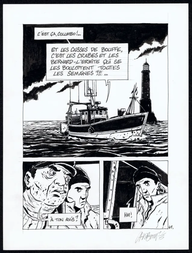 Planche noir et blanc, Tout seul, Christophe Chabouté
