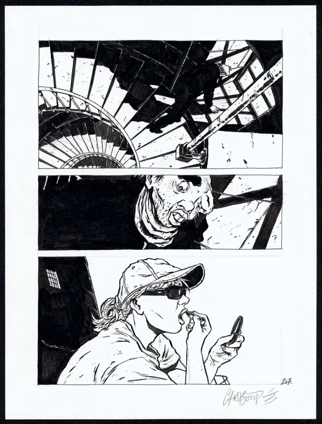 Planche noir et blanc, Tout seul, Christophe Chabouté