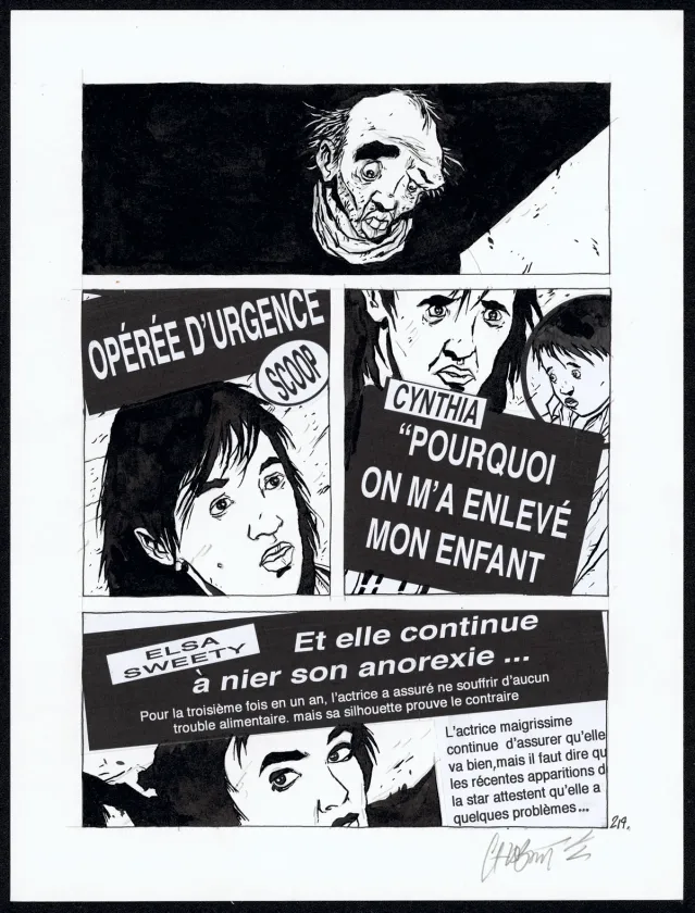 Planche noir et blanc, Tout seul, Christophe Chabouté