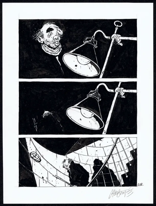 Planche noir et blanc, Tout seul, Christophe Chabouté
