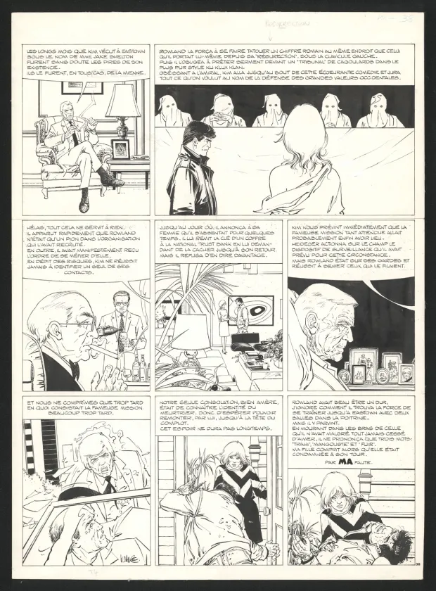 Planche noir et blanc, XIII, SPADS (T.4), William Vance