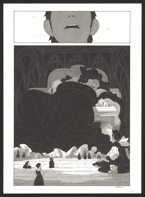 Planche noir et blanc, Les Ogres-Dieux, Petit (T.1), Bertrand Gatignol