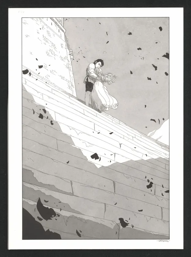 Black and white original page, Les Ogres-Dieux, Petit (T.1), Bertrand Gatignol