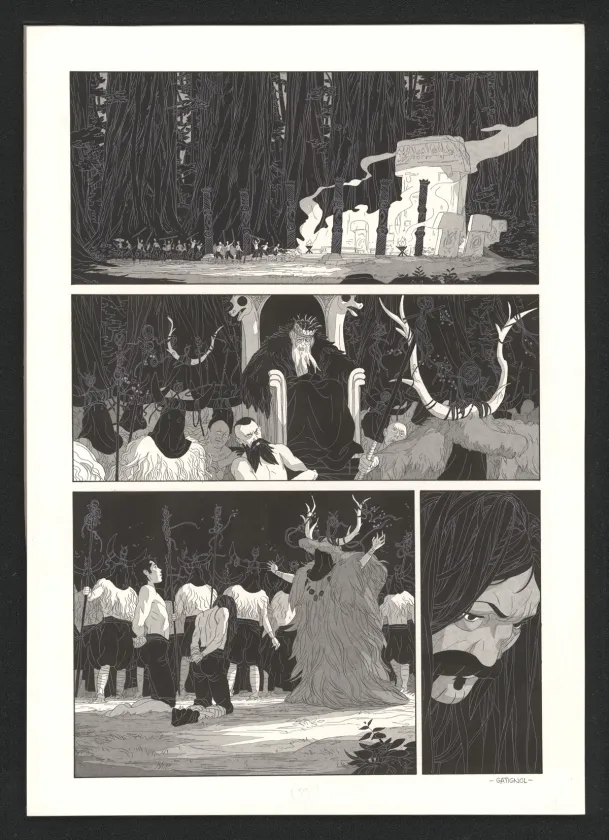 Planche noir et blanc, Les Ogres-Dieux, Le Grand Homme (T.3), Bertrand Gatignol