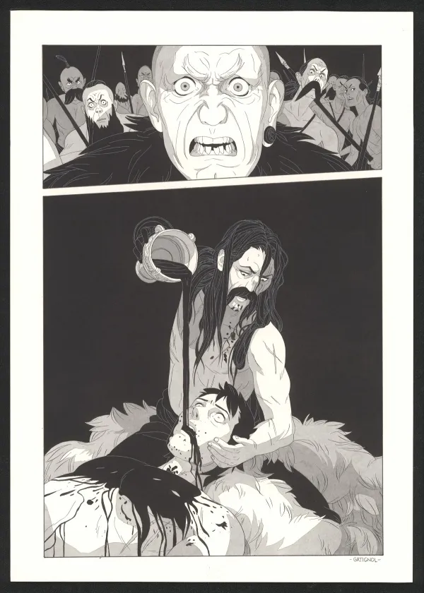 Planche noir et blanc, Les Ogres-Dieux, Le Grand Homme (T.3), Bertrand Gatignol