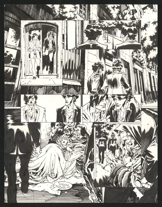 Black and white original page, Jazz Maynard, Live in Barcelona (T.7),  Roger