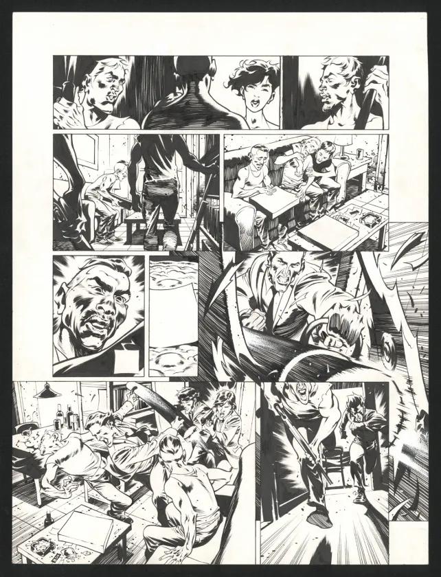 Planche noir et blanc, Jazz Maynard, Live in Barcelona (T.7),  Roger