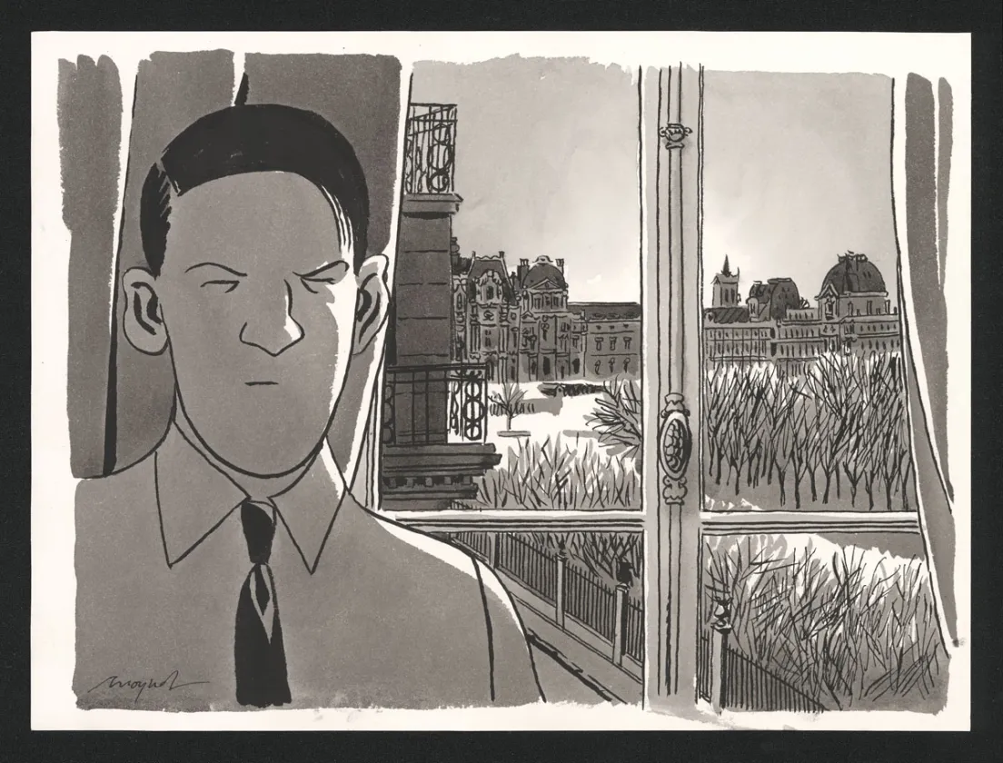 Illustration noir et blanc, Nestor Burma, Emmanuel Moynot